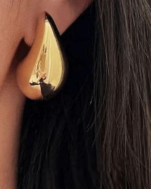 ARETE DE GOTA DORADO Y PLATEADO