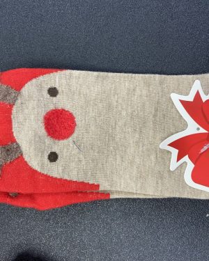 CALCETINES ROJOS RENO C/ CUERNOS GRANDES "3D" $45