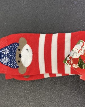 CALCETINES NAVIDEÑOS CON MONO "EN 3D" $45