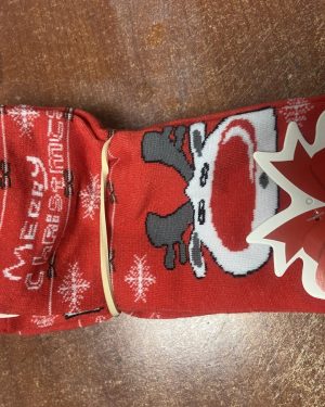 CALCETINES ROJOS CON RENO BLANCO C/ NARIZ ROJA $45