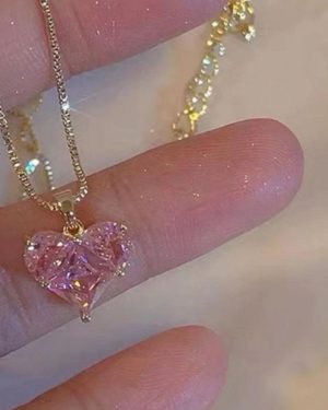 ARETE Y COLLAR MOÑO/CORAZON NIÑA NRK0075 $65