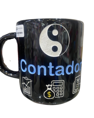 TAZA NEGRA "CONTADOR/A" $245