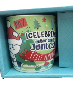 TAZA MUGOSHO NAVIDEÑA VERDE $260