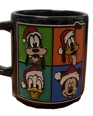 TAZA NAVIDEÑA "PLUTO, MICKEY, GOOFY Y DONALD" $245
