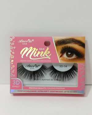 AMORUS FAUX MINK ROSA #34