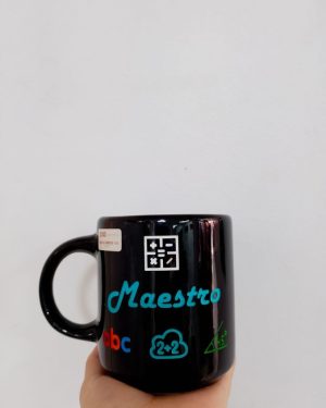TAZA NEGRA "MAESTRO/A" $245