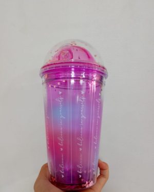 VASO CON POPOTE CORAZONES $245