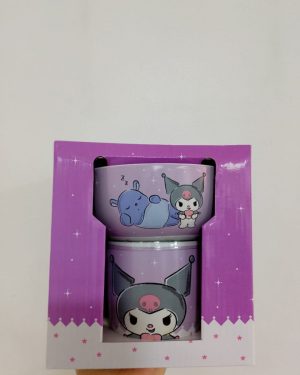 DUO DE TAZA Y PLATO ONDO KUROMI $499