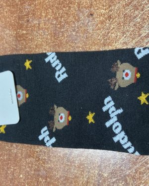 CALCETINES NEGROS DE RODOLFO CON ESTRELLAS $45