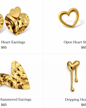 ARETE CHAPA DE ORO $95