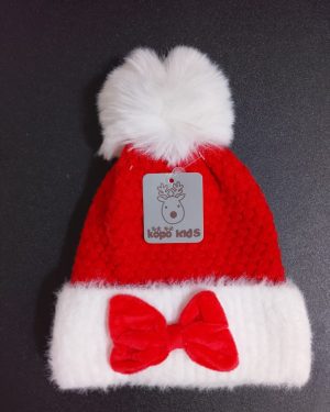 GORRO NAVIDEÑO CON MOÑO KOPO KIDS $199