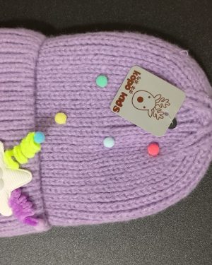 GORRO TEJIDO CON BOLITAS DE COLORES Y UNA ESTRELLA CON LIMPIA PIPAS KOPO KIDS$199