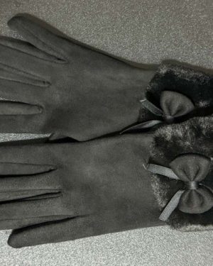 GUANTES DE PELUCHE CON MOÑO $245
