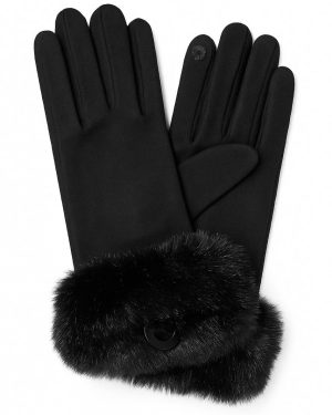 GUANTES NEGROS CON PELUCHE $245