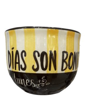 TAZOTA "CONTIGO TODOS LOS DIAS SON BONITOS, HASTA LOS LUNES" ARTILUGIOS $280