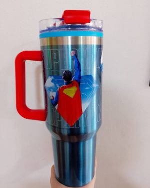 TERMO GRANDE DE SUPER MAN COLOR AZUL $399