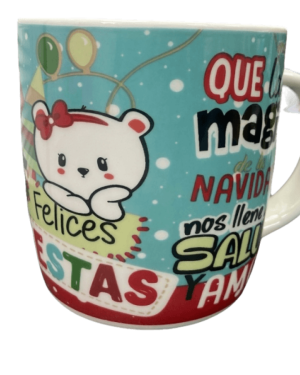 TAZA MUGOSHO NAVIDEÑA AZUL $195