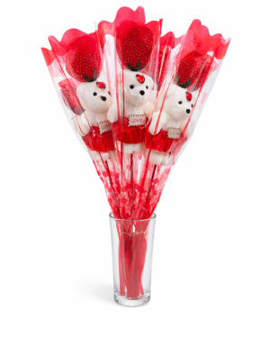 ROSA CON PELUCHE $45