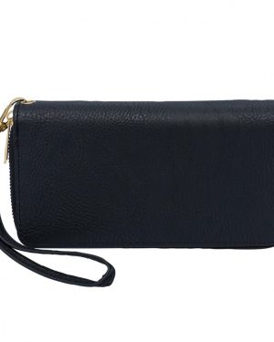 Cartera Doble Cierre negra para Mujer