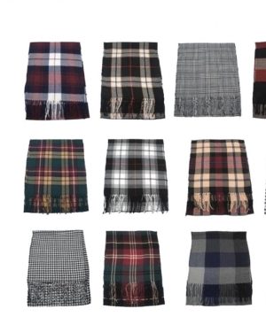 BUFANDA CUADROS TONO NEGRSO & GRIS $345.00