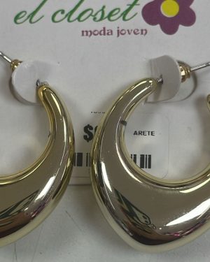 ARETE DE ARO PUNTIAGUDO GRUESO