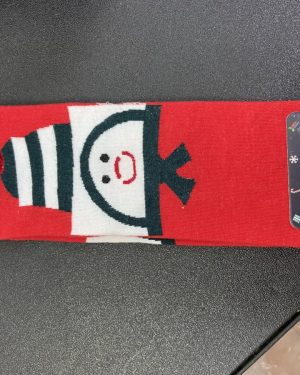 CALCETINES ROJOS MUÑECO DE NIEVE CON GORRO $65