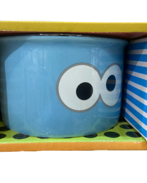 TAZA PLAZA SESAMO COME GALLETAS AZUL $280