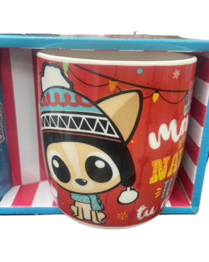 TAZA CHIKITO GUAGUA NAVIDEÑO ROJO $195