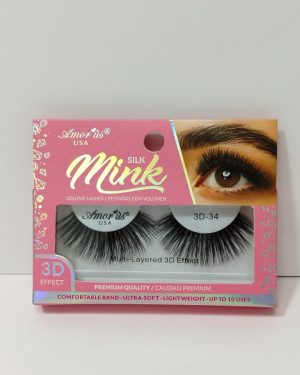 AMORUS FAUX MINK ROSA #34