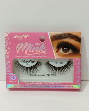 AMORUS FAUX MINK ROSA #36 $65