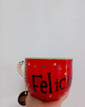 TAZOTA FELICIDADES CON DISEÑO ARTILUGIOS $280