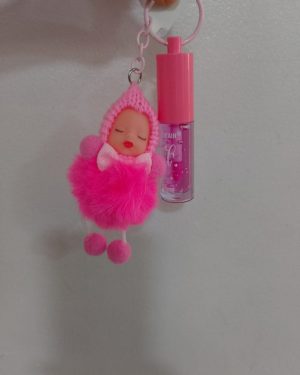 LIP GLOSS CON UN LLAVERO DE BEBE COLOR ROSA ROMANTIC RAIN$129