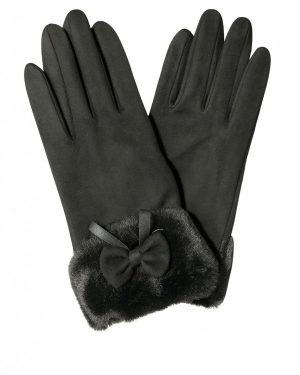 GUANTES DE PELUCHE CON MOÑO $245
