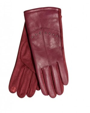 GUANTES TIPO CUERO CON PIEDRITAS $245