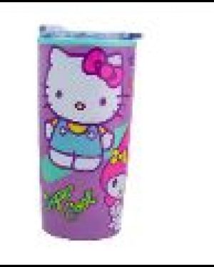 TERMO MORADO DE HELLO KITTY Y SUS AMIGOS $