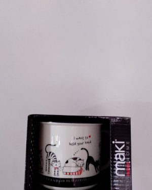 TAZA MAKI HOME GATITOS BLANCO Y NEGRO $245
